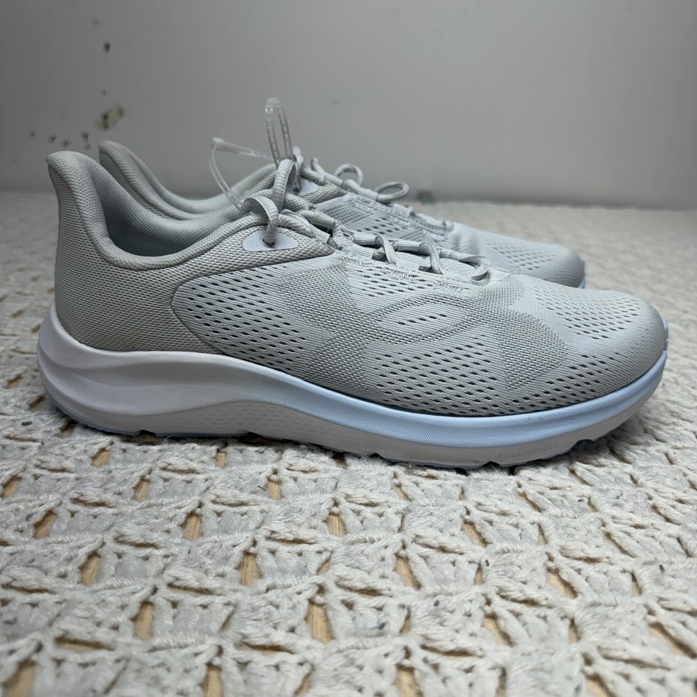 Under Armour Womens Running Shoes Sz 11 Gray Charged Pursuit 4 Big Logo Mesh